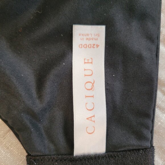 Cacique Bra, Full Coverage, Black, Underwire, 42DDD - Picture 4 of 5